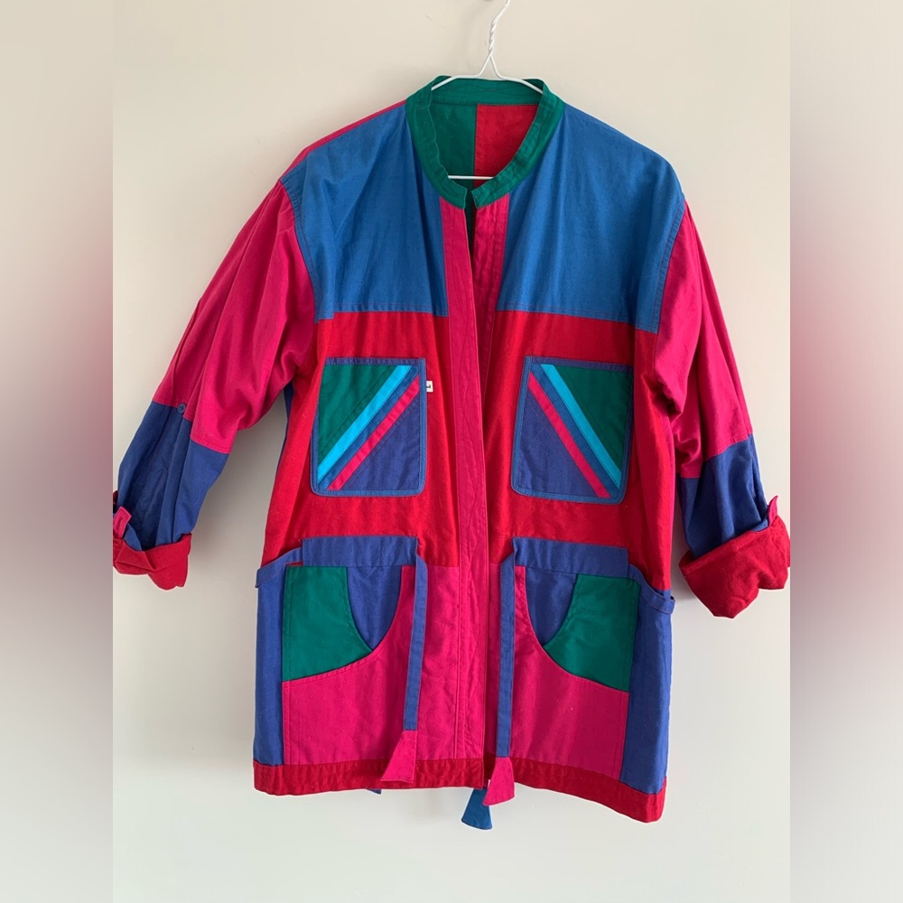 Reversible Colorful Patchwork Jacket, M/L